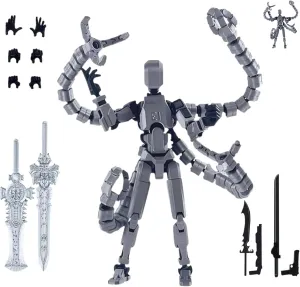 T13 Action Figure – Posable 7.2” 3D Printed Dummy 13 & Titan 13, Collectible Desktop Toy for Gamers and Kids