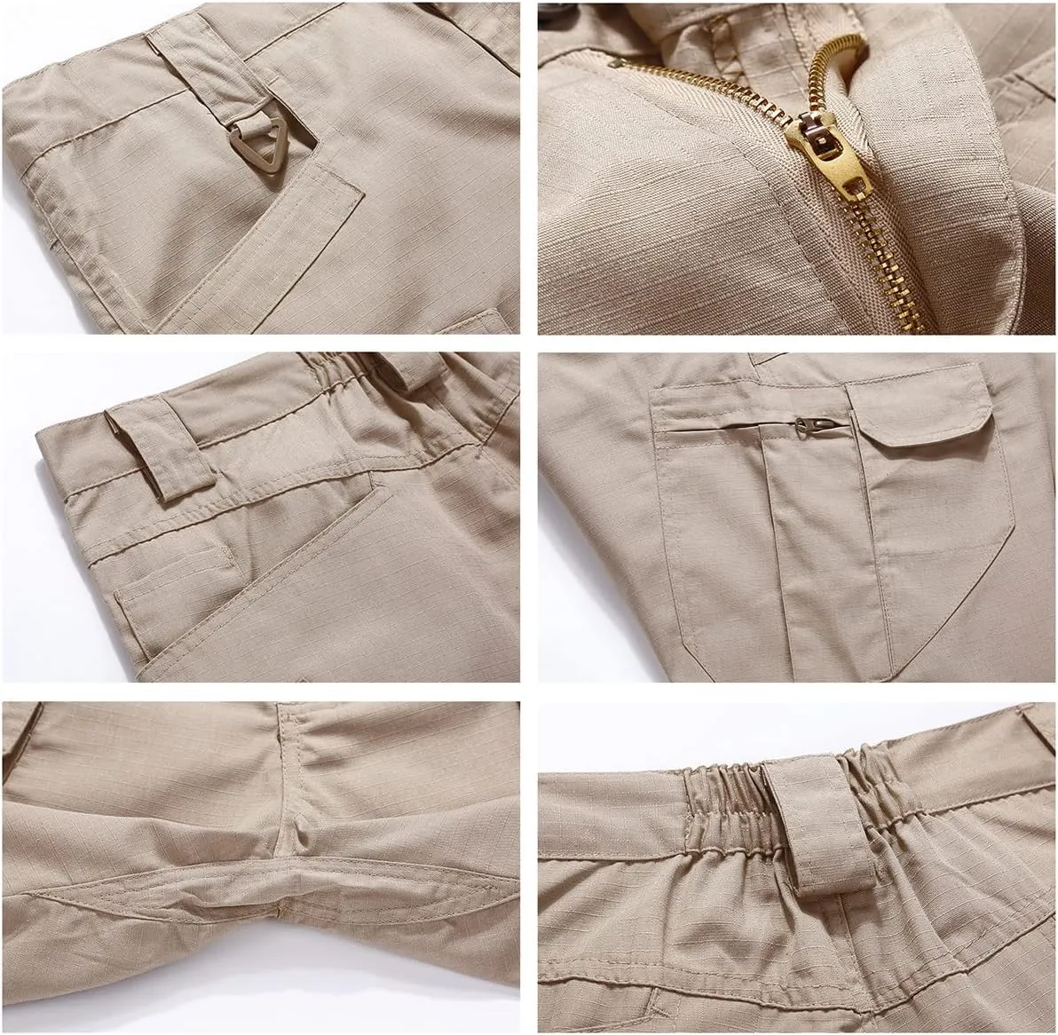 Tactical Cargo Workout Shorts for Men Outdoor Hiking Fishing Combat Casual Work Short Multi Pockets (No Belt)