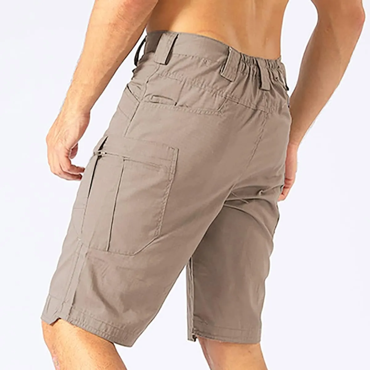 Tactical Cargo Workout Shorts for Men Outdoor Hiking Fishing Combat Casual Work Short Multi Pockets (No Belt)