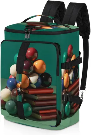 Tactical Sports Duffle Bag for Travel Waterproof Gym Bag with Shoe Compartment 48L Carry On Luggage for Men & Women 3-in-1 Durable Travel Luggage Billiards Sport Print