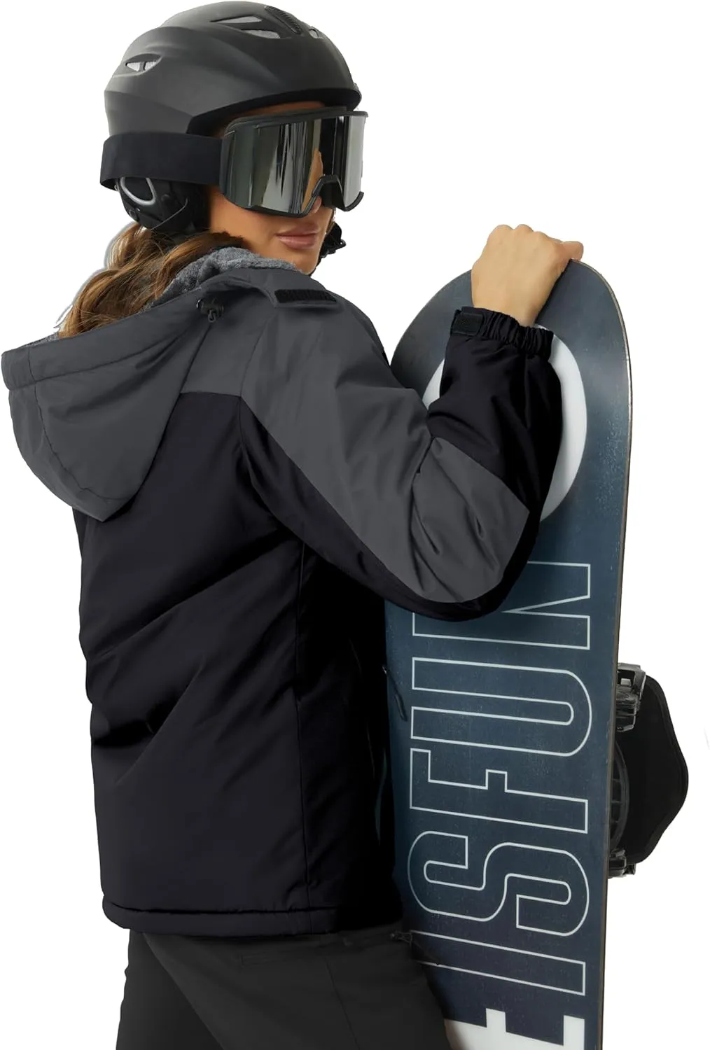 TACVASEN Women's Winter Jacket Waterproof Ski Jacket Hooded Fleece Lined Warm Snow Coat Mountain Windproof Rain Windbreaker