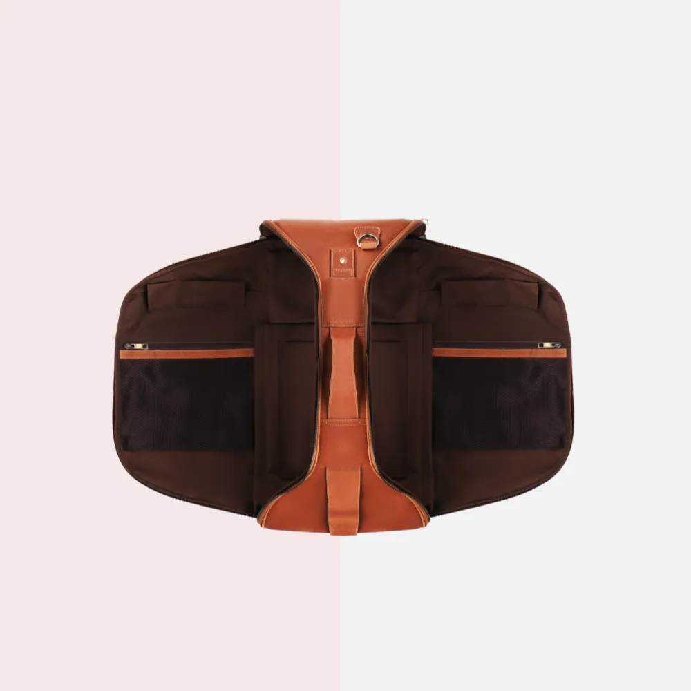 Tan Vintage Leather Duffle Bag