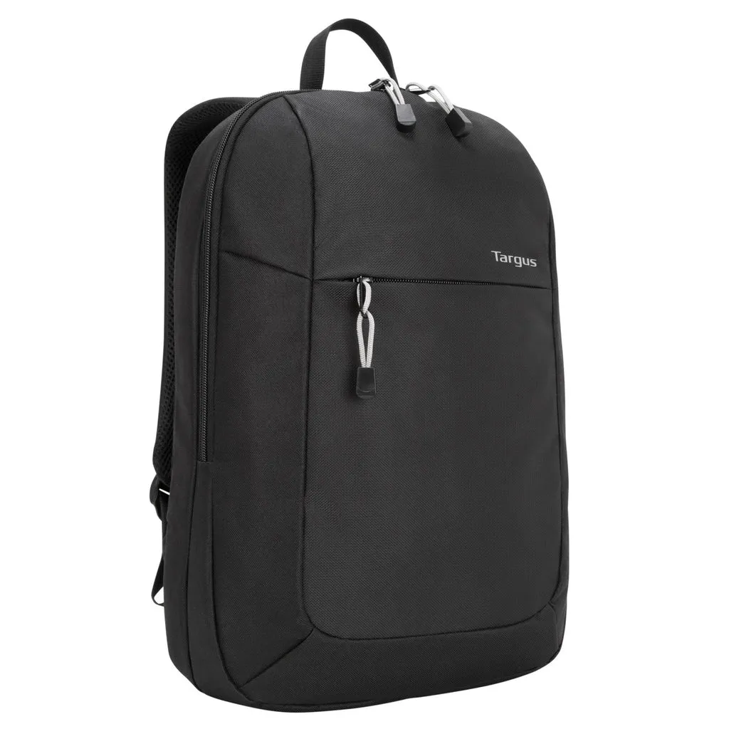 Targus Intellect 15.6" Essentials Backpack (TSB966GL) - for Lightweight Water-Resistant Slim Travel with Padded Back Support, Quick Access Stash Pouch, Protective Sleeve for 15.6-Inch Laptop Backpack