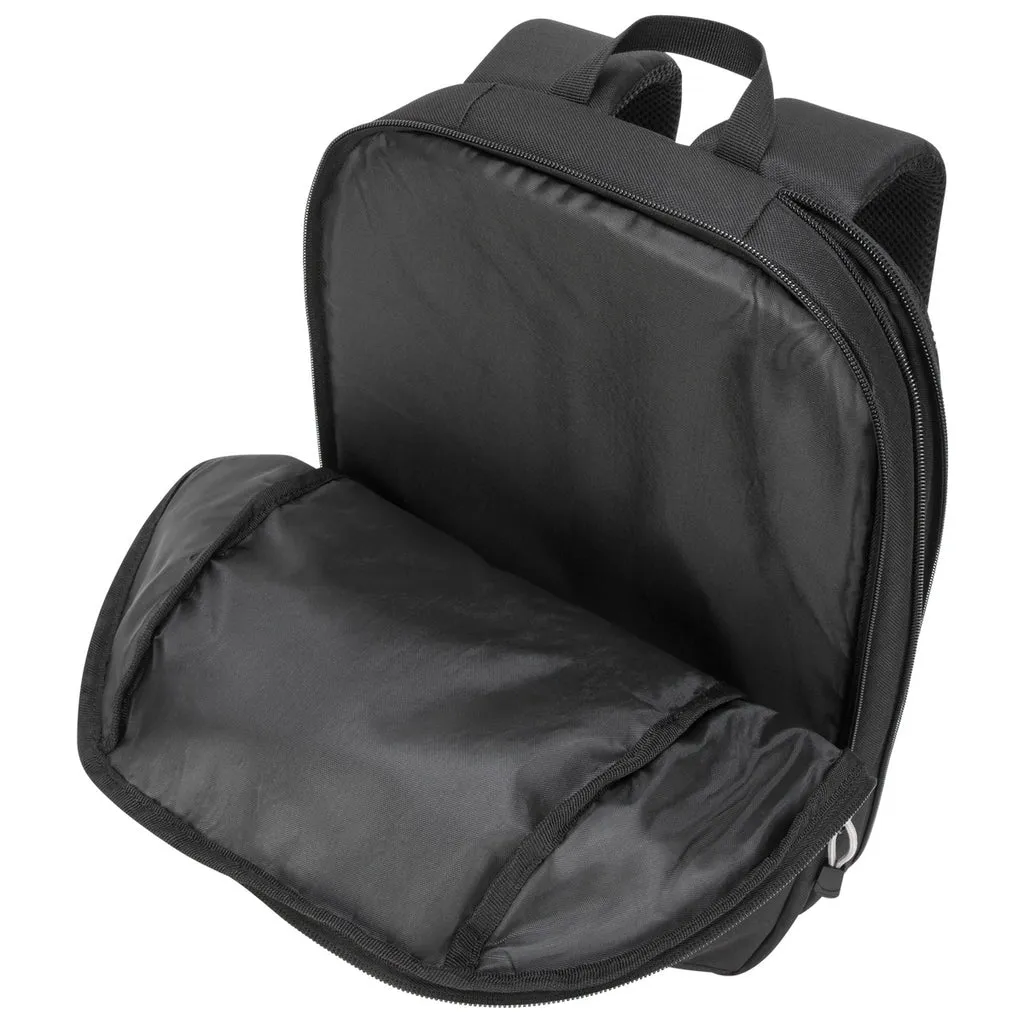 Targus Intellect 15.6" Essentials Backpack (TSB966GL) - for Lightweight Water-Resistant Slim Travel with Padded Back Support, Quick Access Stash Pouch, Protective Sleeve for 15.6-Inch Laptop Backpack