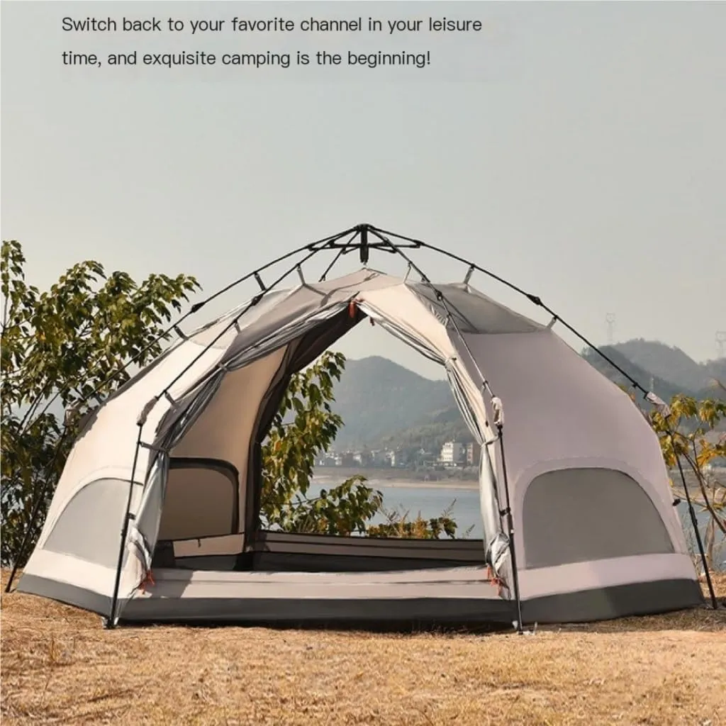 Tent Camping Tent Automatic Tent Double-Layer Outdoor Camp Picnic Portable Quick-Open Tent Automatic Mushroom Tent Outdoor Tent