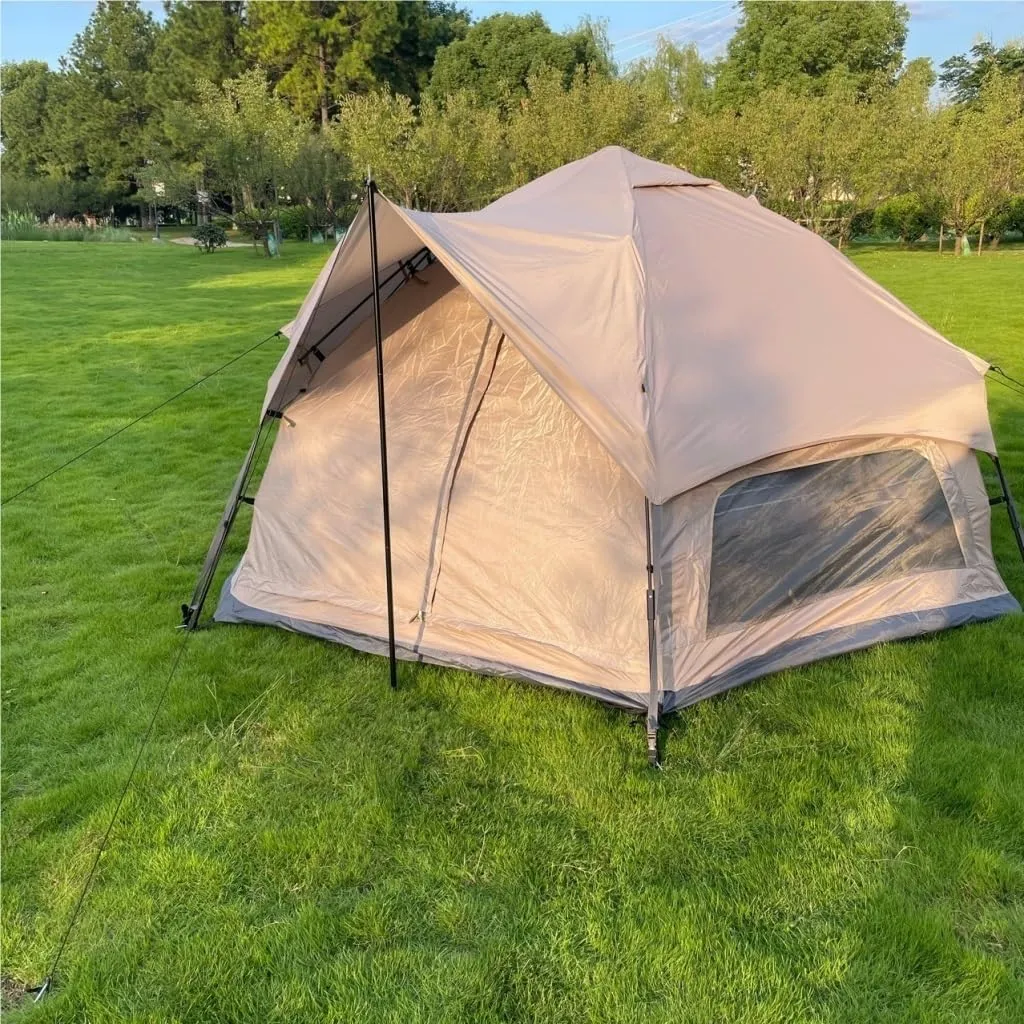 Tent Camping Tent Automatic Tent Double-Layer Outdoor Camp Picnic Portable Quick-Open Tent Automatic Mushroom Tent Outdoor Tent