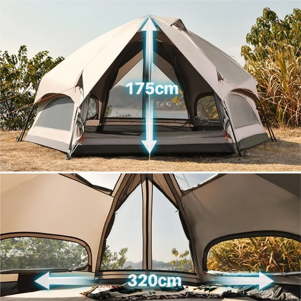Tent Camping Tent Automatic Tent Double-Layer Outdoor Camp Picnic Portable Quick-Open Tent Automatic Mushroom Tent Outdoor Tent