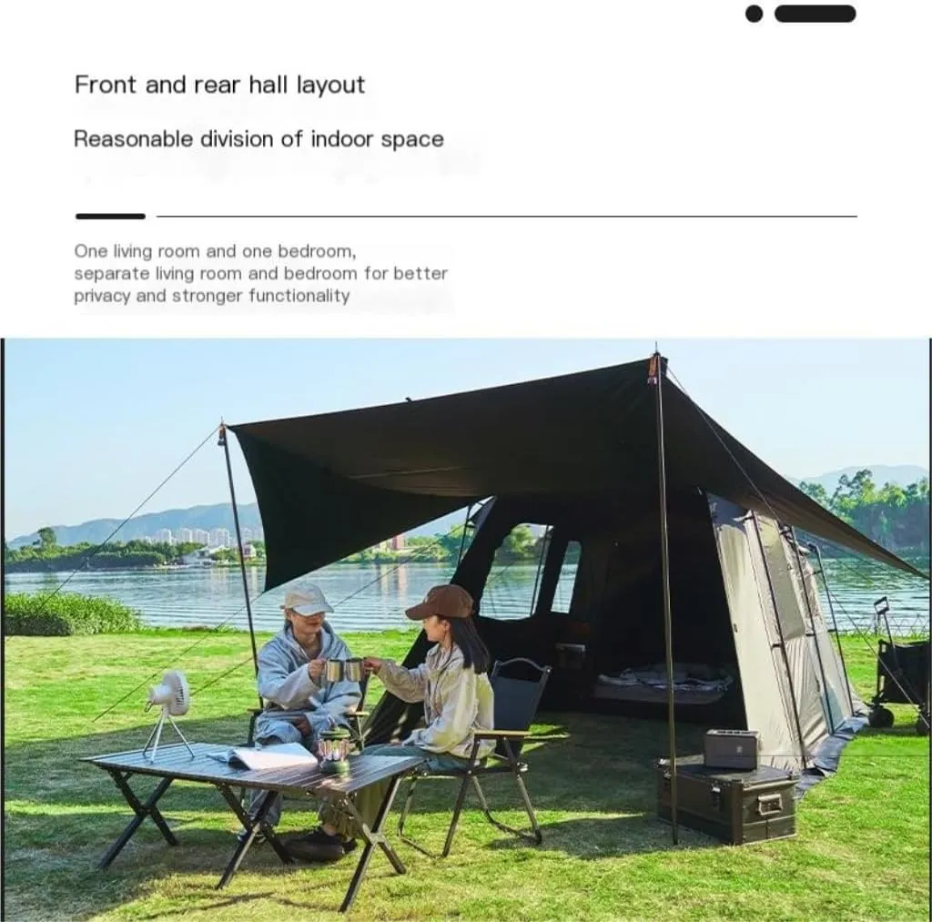 Tent Outdoor Luxury One-Bedroom and One-Living Tent Outdoor Portable Thickened Rainproof Camping Tent Equipment Outdoor Tent
