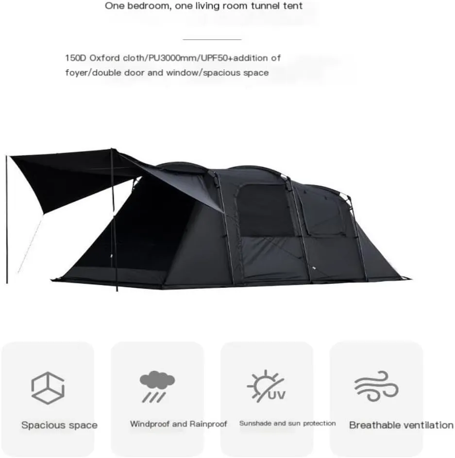 Tent Outdoor Luxury One-Bedroom and One-Living Tent Outdoor Portable Thickened Rainproof Camping Tent Equipment Outdoor Tent