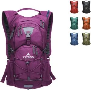 Teton Oasis Hydration Backpack – Lightweight Water Pack with Bladder for Hiking, Running, Cycling, Biking – 18L/22L Sizes – Sewn-in Rain Cover – Fits Men and Women