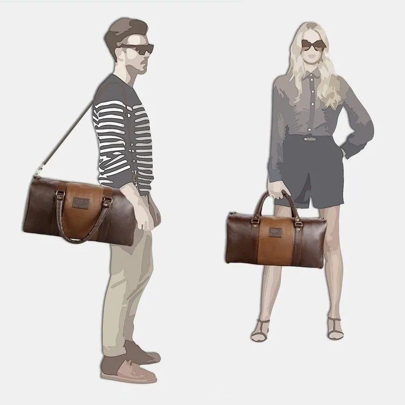 The Clownfish Synthetic 54 cms Brown Travel Duffle (TCFDB30LBRD-1)