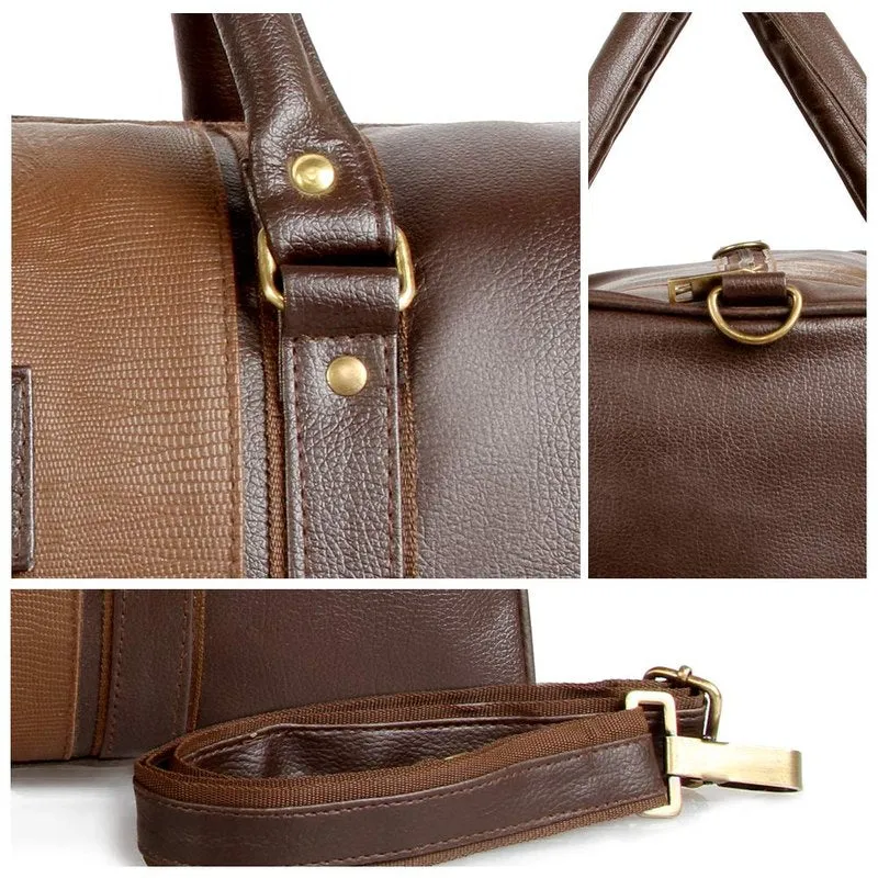 The Clownfish Synthetic 54 cms Brown Travel Duffle (TCFDB30LBRD-1)