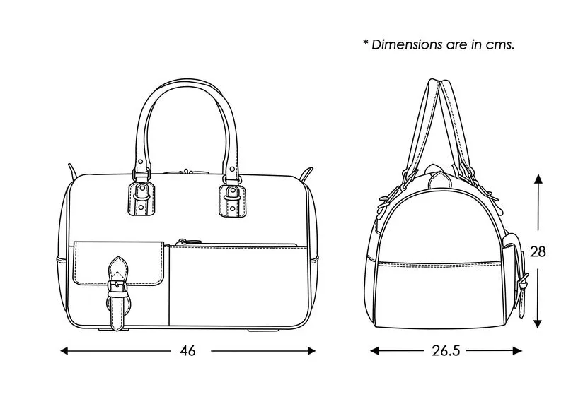 The Clownfish Vegan Leather Travel Duffle - Stylish & Durable | 1 Large Compartment | Tan