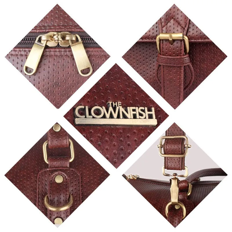 The Clownfish Vegan Leather Travel Duffle - Stylish & Durable | 1 Large Compartment | Tan