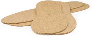 The Felt Store Cork Insoles for Men and Women - 2.5mm Thick, 2 Pair