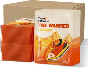 Thera CoolWram Disposable Foot Warmers, Pocket-Sized Instant Heat Toe Warmers for Women, Men & Kids, Long-Lasting Comfort for Outdoor Activities