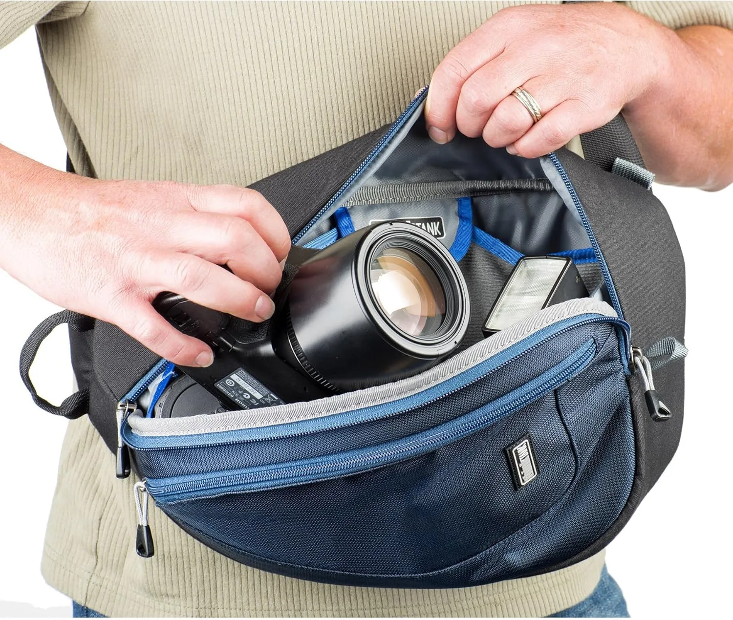 Think Tank Messenger Bag, Blue (Azul)