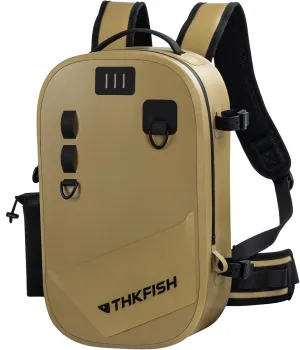 THKFISH Waterproof Fishing Backpack, Trout & Fly Fishing Sling Pack Tackle Bag, IPX8 Waterproof Fishing Tackle Storage Bag with Adjustable Strap for Fly Fish, Kayaking, Boating