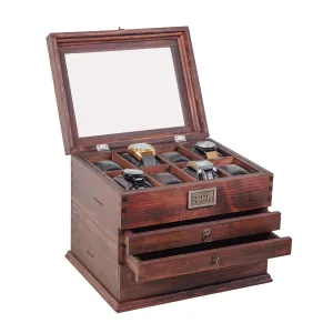 Three Drawer Watch Box for 16 Watches
