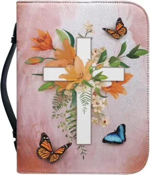 TODIYADDU Bible Cover Personalized Customizable PU Bible Protector Book Cover Bible Tote Bag