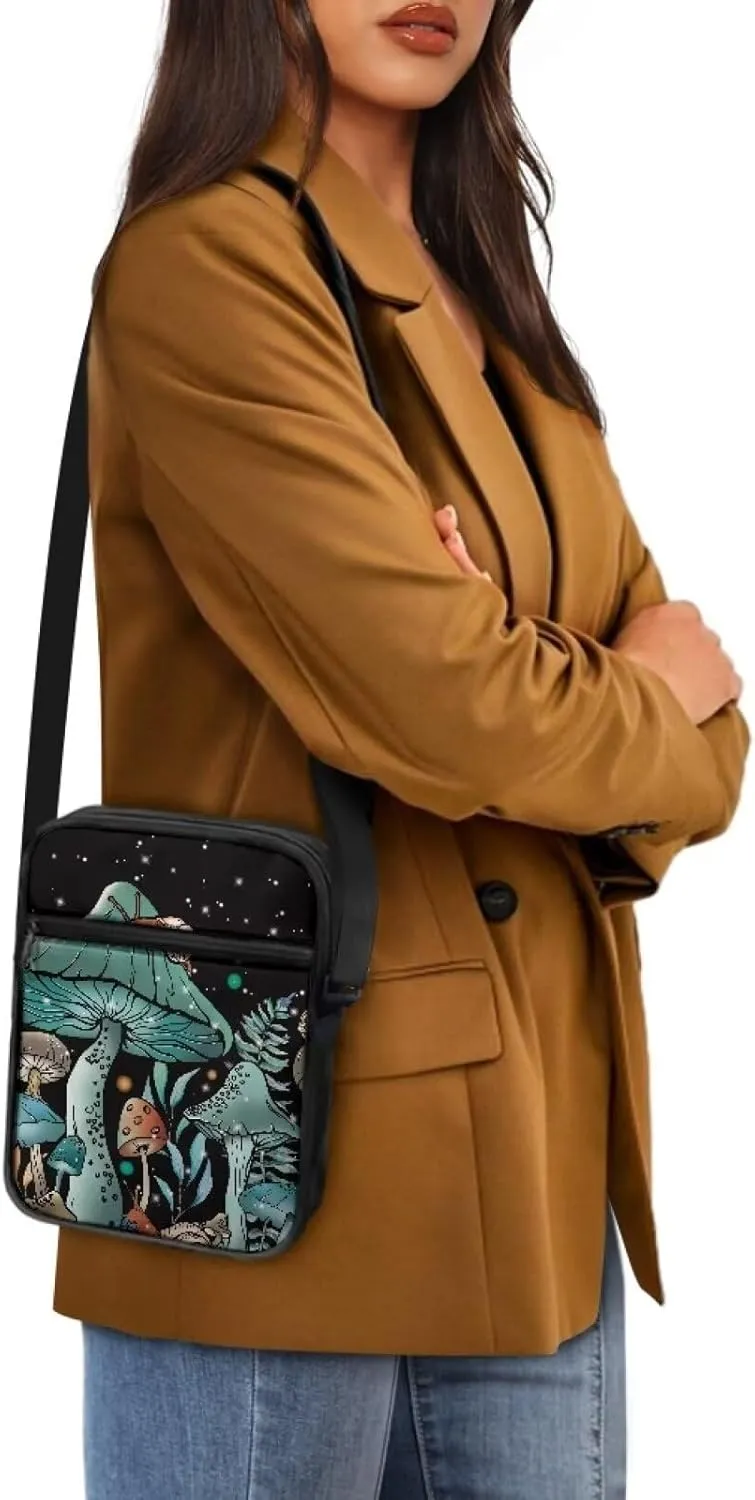 TODIYADDU Messenger Bag for Women Men Small Crossbody Purse with Adjustable Strap Travel Shoulder Bag Lightweight Handbags