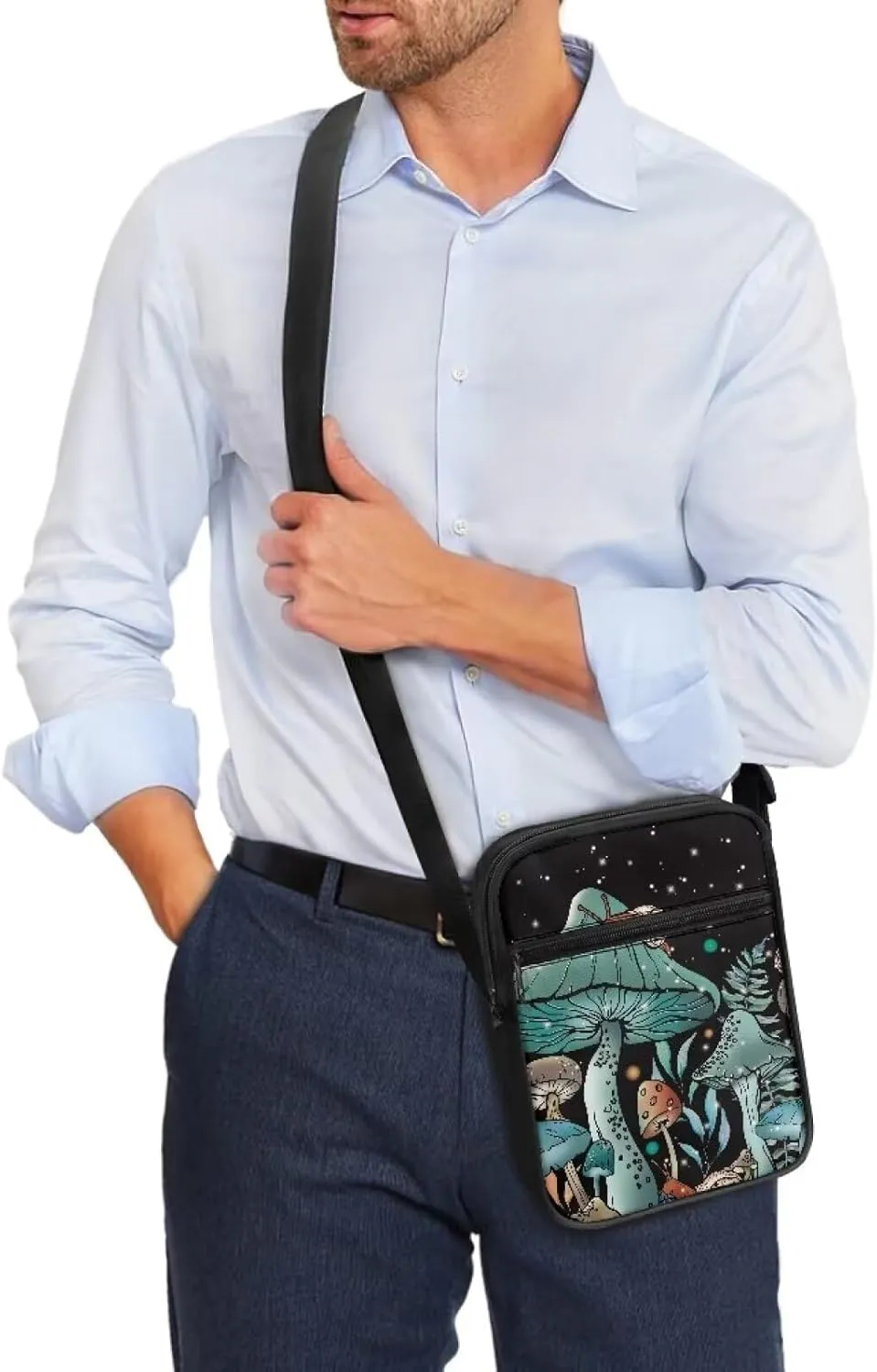TODIYADDU Messenger Bag for Women Men Small Crossbody Purse with Adjustable Strap Travel Shoulder Bag Lightweight Handbags