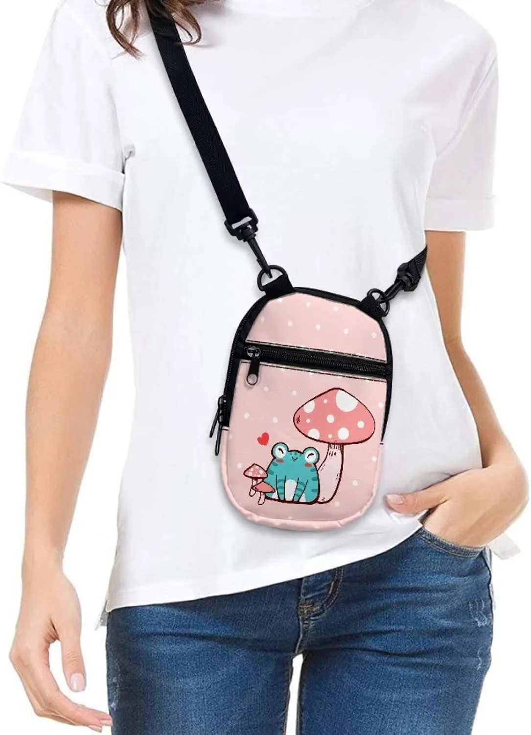TODIYADDU Women Sling Bag Crossbody Phone Bag Mini Shoulder Bag with Adjustable Strap Mini Messenger Bag for Cell Phone Gifts