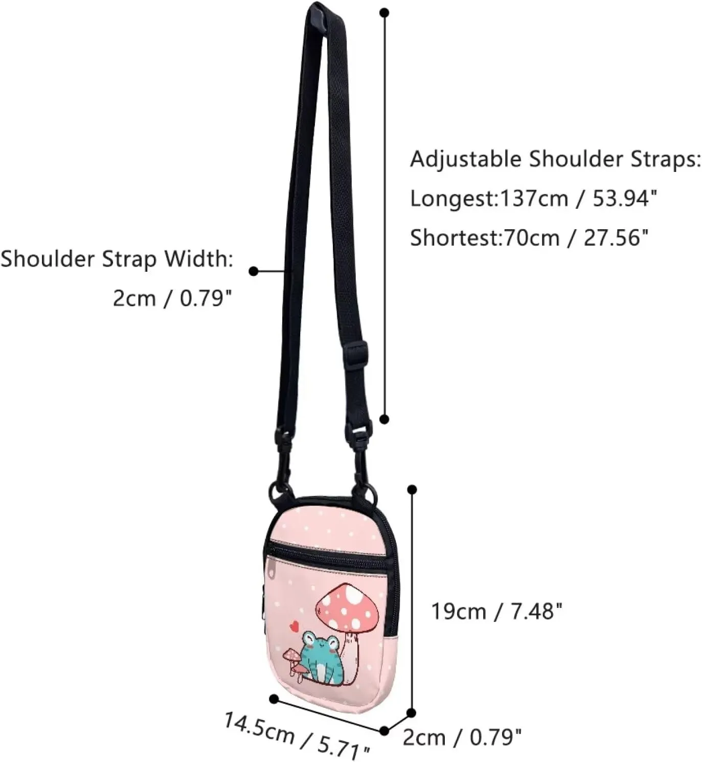 TODIYADDU Women Sling Bag Crossbody Phone Bag Mini Shoulder Bag with Adjustable Strap Mini Messenger Bag for Cell Phone Gifts