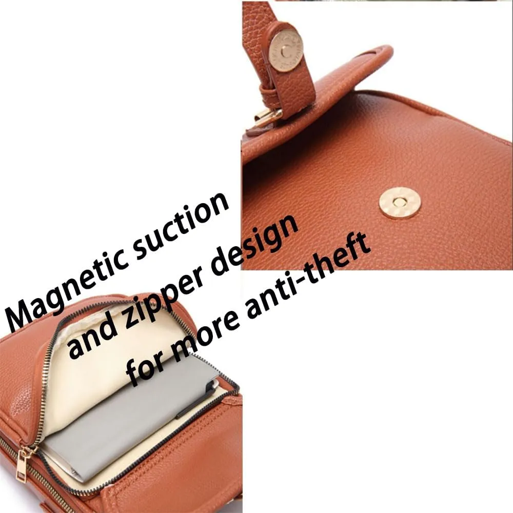 Tojoyride Crossbody Bag, Urvashi Crossbody Bag, Vegan Leather Vintage Anti-Theft Messenger Messenger, Large Capacity