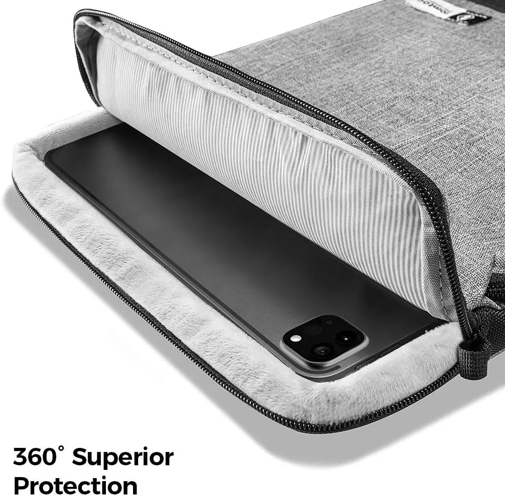 tomtoc Tablet Shoulder Sleeve Bag for 13 Inch New iPad Pro M4 & iPad Air M3&M2 2025-2024, 12.9-inch iPad Pro with Magic Keyboard and Smart Keyboard Folio, Front Pocket for Accessories