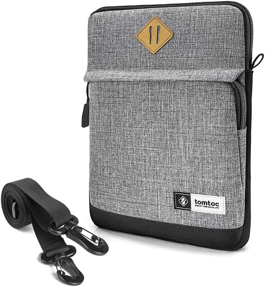 tomtoc Tablet Shoulder Sleeve Bag for 13 Inch New iPad Pro M4 & iPad Air M3&M2 2025-2024, 12.9-inch iPad Pro with Magic Keyboard and Smart Keyboard Folio, Front Pocket for Accessories