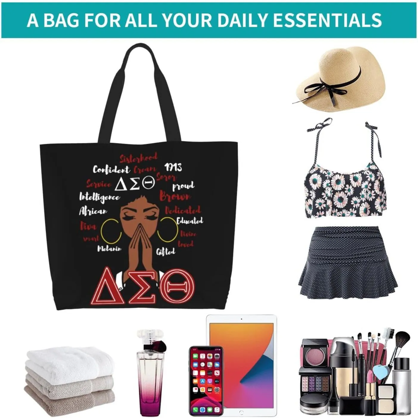Tote Bag Fashion Handbag Storage Bag Reusable Grocery Tote Bag for Women