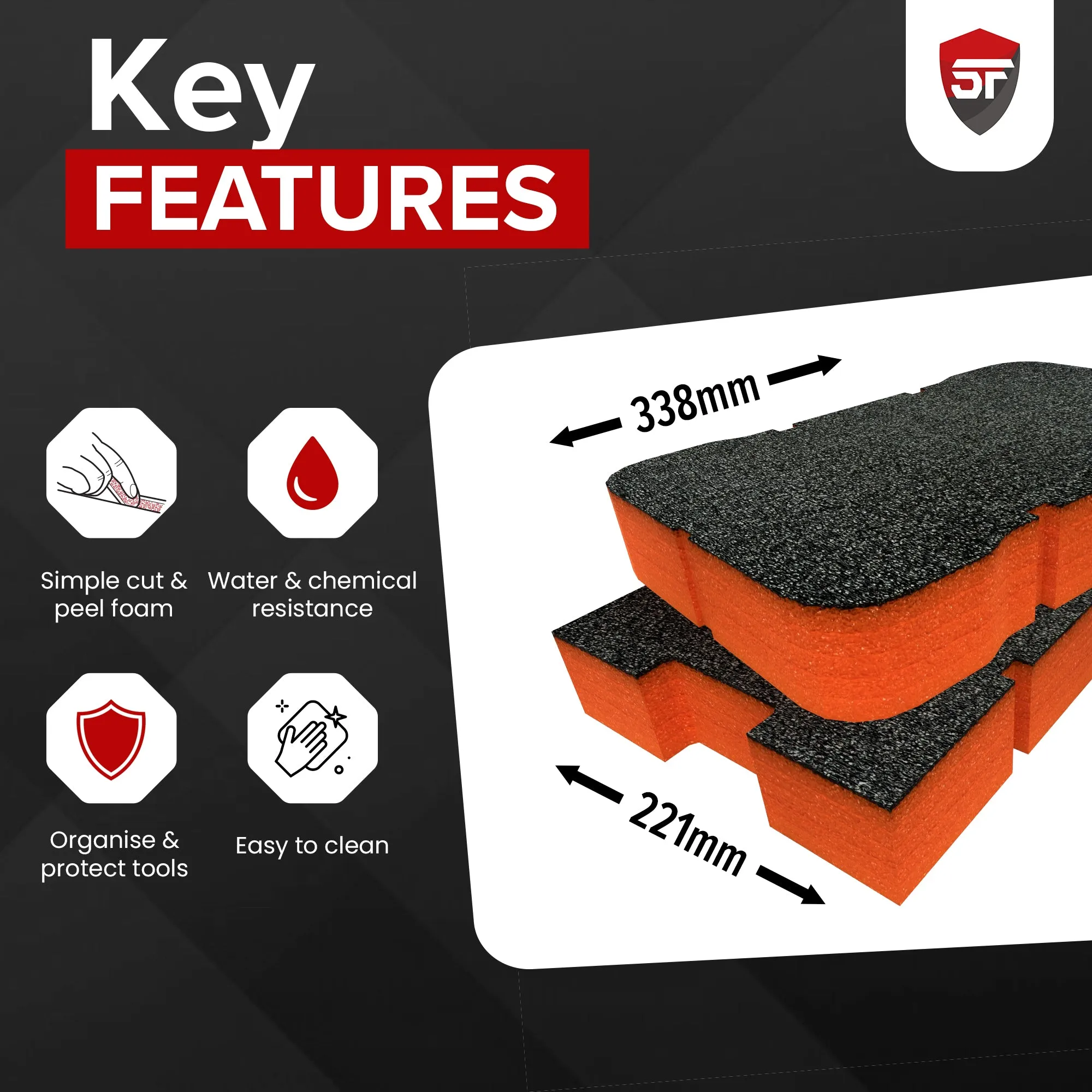 Toughbuilt StackTech Compact Tool Box Foam Inserts