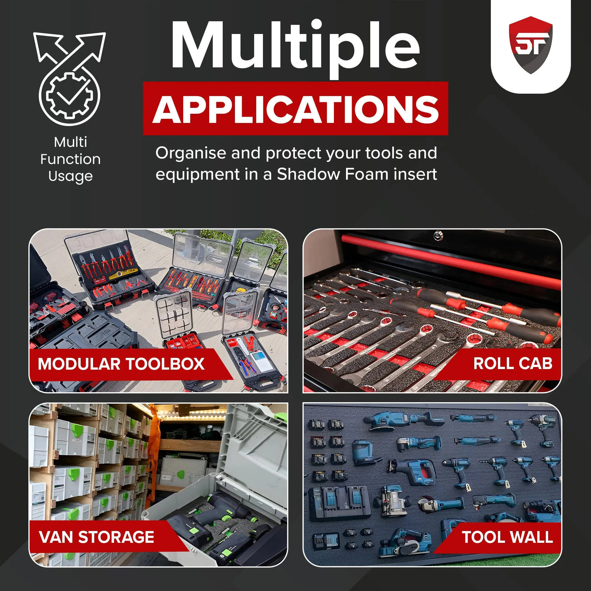 Toughbuilt StackTech Compact Tool Box Foam Inserts