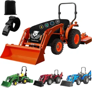Tractor Covers Half Waterproof Heavy Duty,76x24x22 Inch (Seat Engine),600 Polyester,Outdoor Anti-UV Compact Tractor Mower Cover Accessories,Compatible with John Deere,Kubota,Bobcat,Mahindra,Kioti,Tym