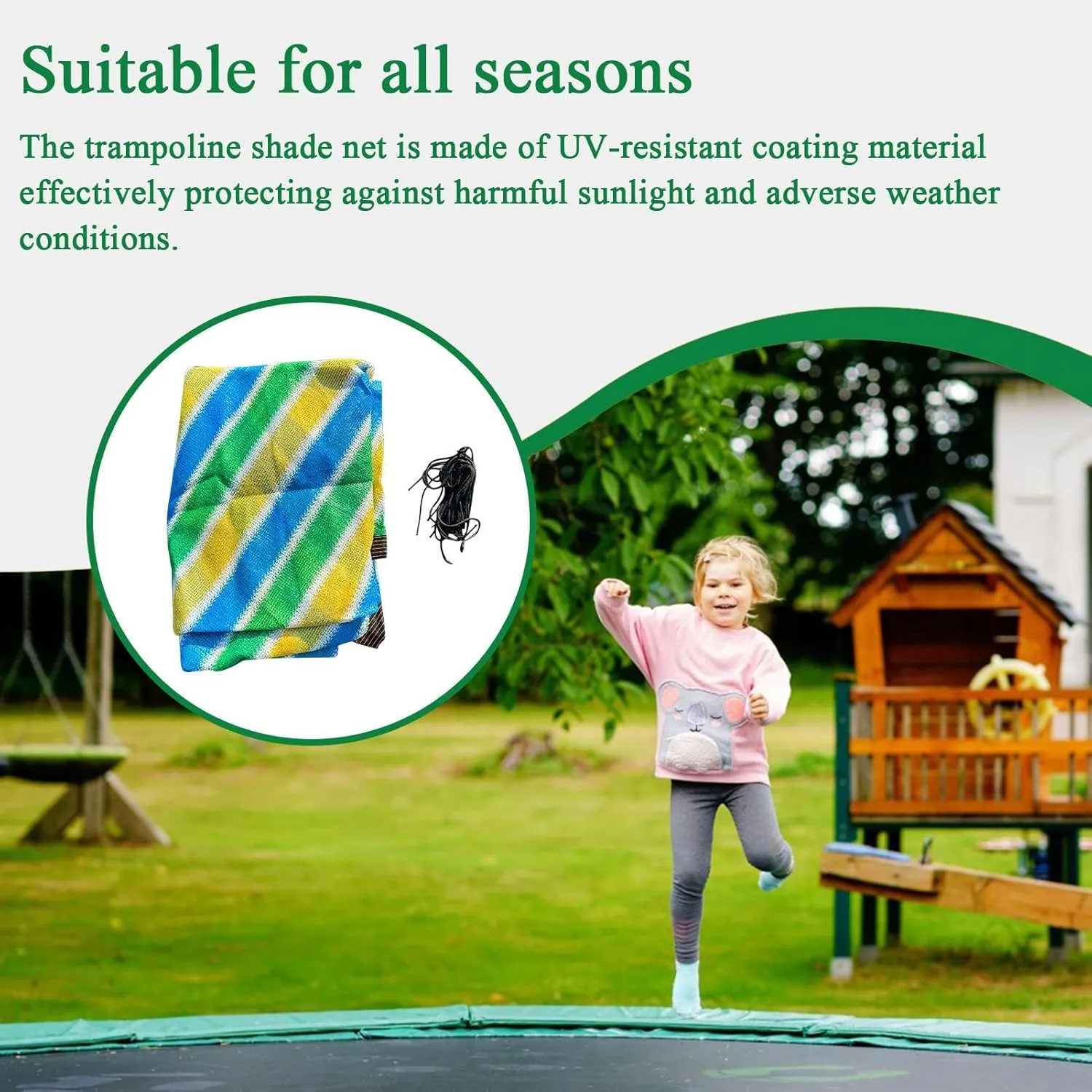 Trampoline Top Cover | Trampoline Canopy Cover,Replacement Accessories UV Protection for Outdoor Playground Sun Rain Jumping Adults Indoor