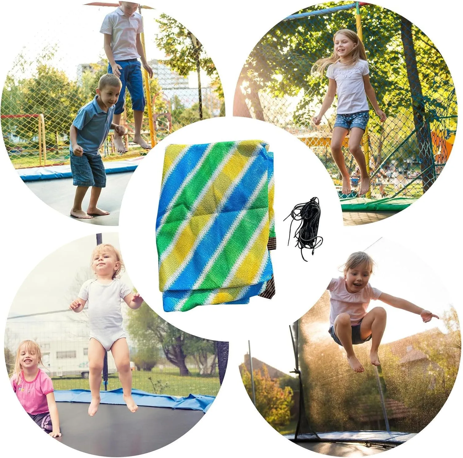 Trampoline Top Cover | Trampoline Canopy Cover,Replacement Accessories UV Protection for Outdoor Playground Sun Rain Jumping Adults Indoor