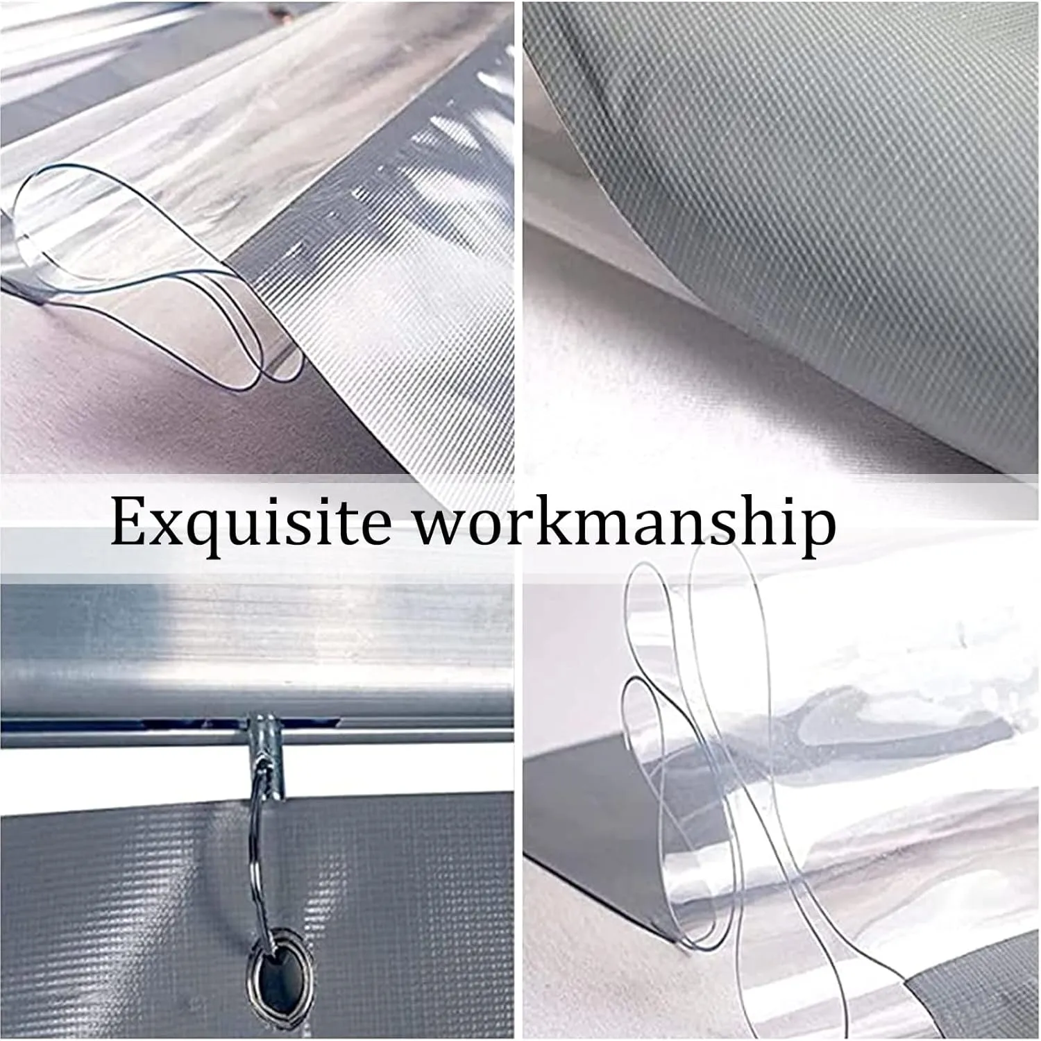 Transparent Tarpaulin with Eyelet, Clear Waterproof Cover Tarp Outdoor Curtains Waterproof 0.5mm, Camping Roof, Customizable (Color : Clear, Size : 3.28x3.28ft/1x1m)
