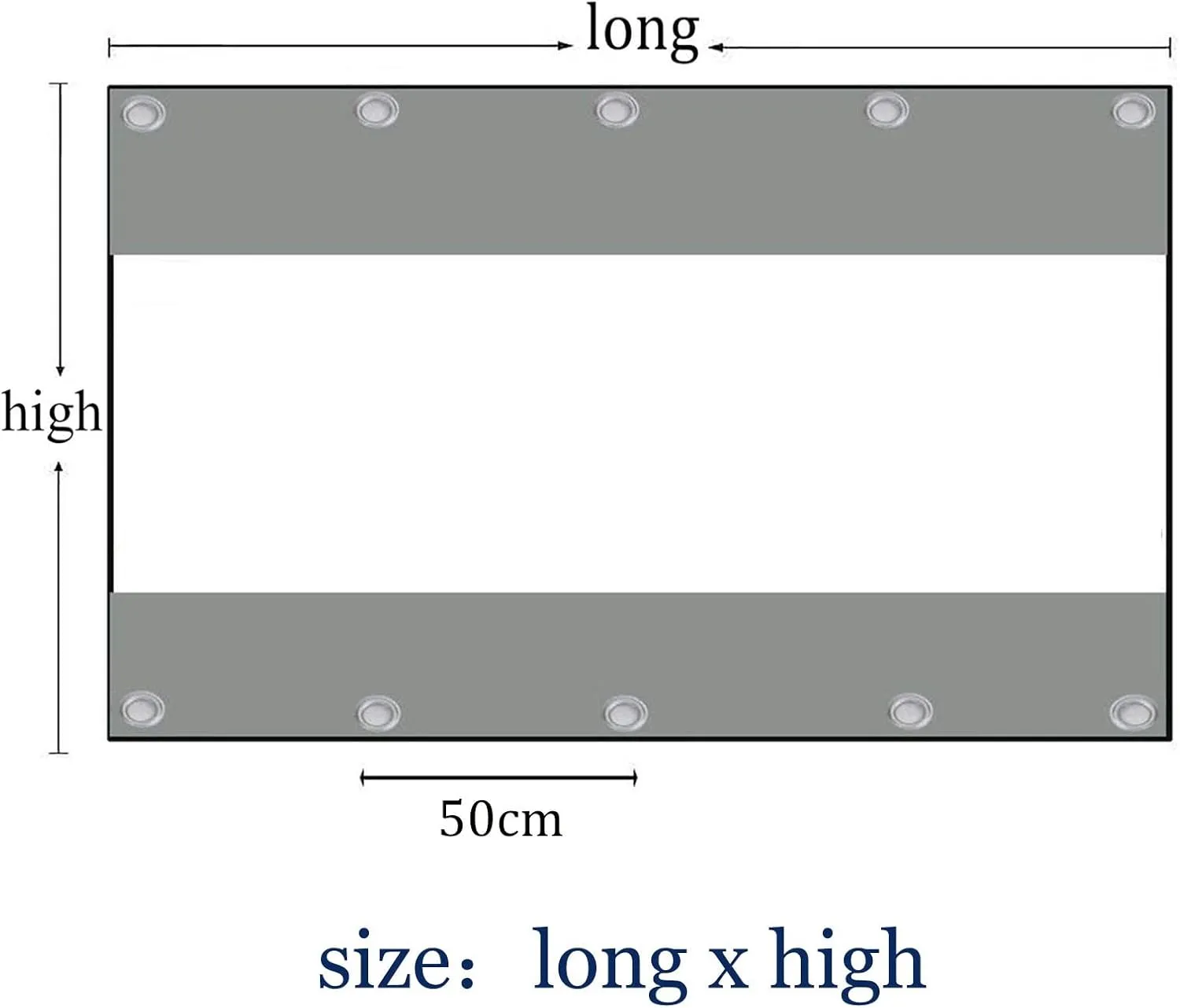 Transparent Tarpaulin with Eyelet, Clear Waterproof Cover Tarp Outdoor Curtains Waterproof 0.5mm, Camping Roof, Customizable (Color : Clear, Size : 3.28x3.28ft/1x1m)