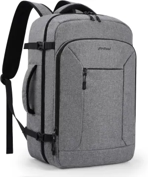 Travel Backpack for Women/Men,Waterproof Carry On Back pack with Laptop Compartment,Travel Essentials Backpack for Traveling,Business Hiking,Casual,Gym(Grey)