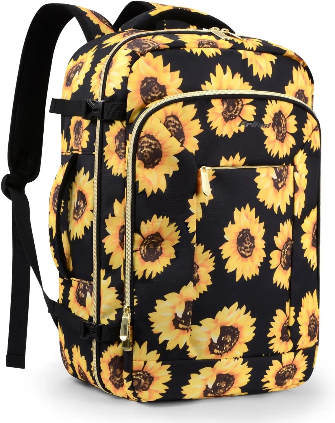 Travel Backpack for Women/Men,Waterproof Carry On Back pack with Laptop Compartment,Travel Essentials Backpack for Traveling,Business Hiking,Casual,Gym(Sunflower)