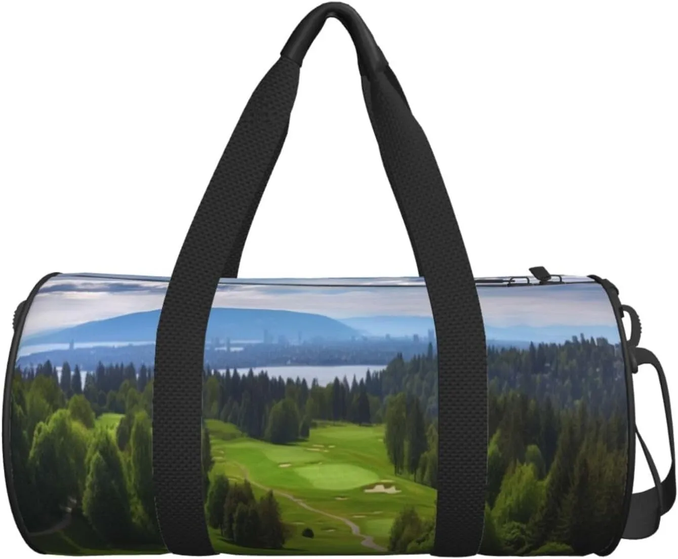 Travel Bag For Women,Vancouver Golf Course Print Personal Item Duffle Bags,Weekend Travel Duffel Tote Bag,Travel Sport Gym Bag For Men,Airplane Travel Essentials For Flying