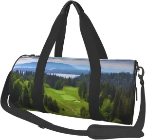 Travel Bag For Women,Vancouver Golf Course Print Personal Item Duffle Bags,Weekend Travel Duffel Tote Bag,Travel Sport Gym Bag For Men,Airplane Travel Essentials For Flying