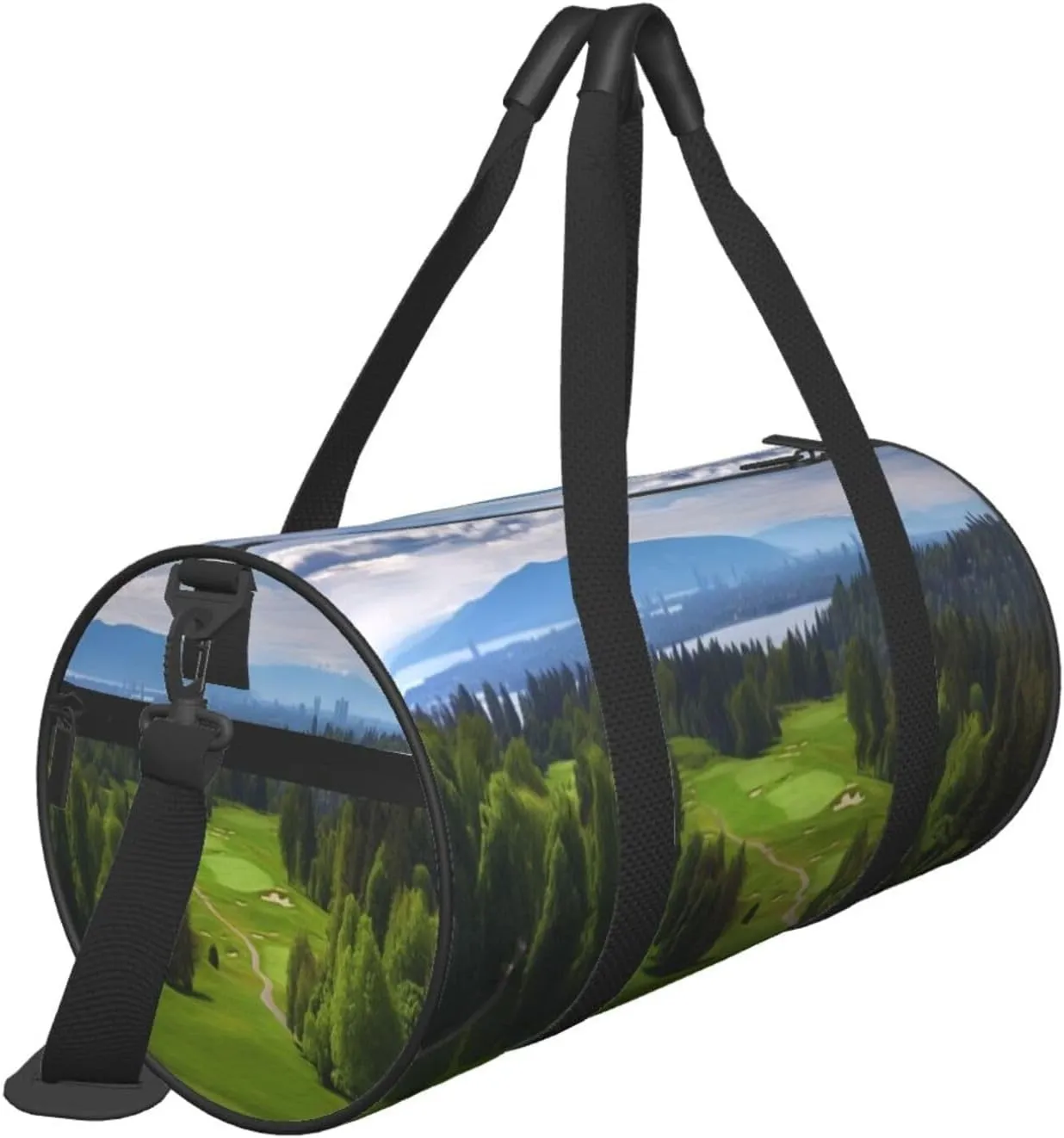 Travel Bag For Women,Vancouver Golf Course Print Personal Item Duffle Bags,Weekend Travel Duffel Tote Bag,Travel Sport Gym Bag For Men,Airplane Travel Essentials For Flying