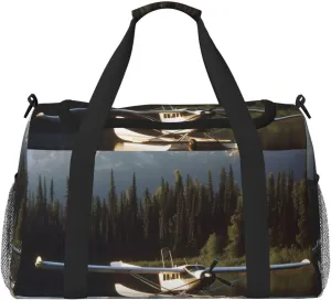 Travel Duffel Bag Lightweight Waterproof Carry On Tote Bag Foldable Weekender Overnight Bags Airplane On Lake Sport Gym Bag For Women Men