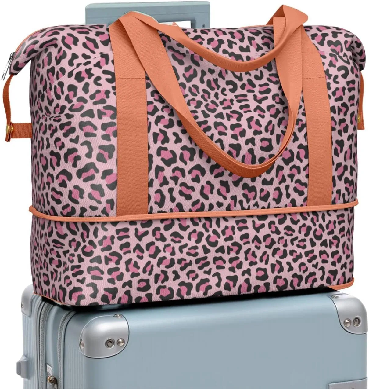 Travel Duffel Bag,Large Weekender Tote for Women, Shoulder Weekender Overnight Bag for Women,Gym Duffel Bag with Wet Pocket