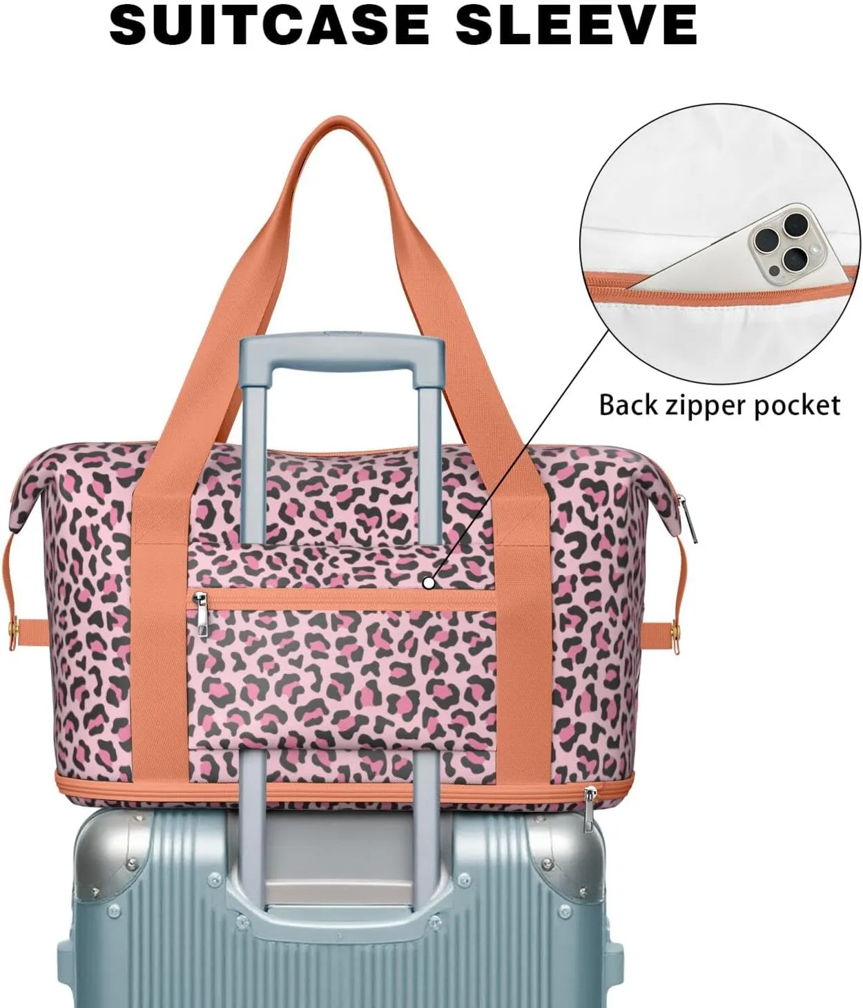 Travel Duffel Bag,Large Weekender Tote for Women, Shoulder Weekender Overnight Bag for Women,Gym Duffel Bag with Wet Pocket