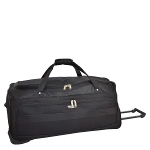 Travel Duffle Bag 28" Lightweight Wheeled Holdall Weekend Bag Marco Black