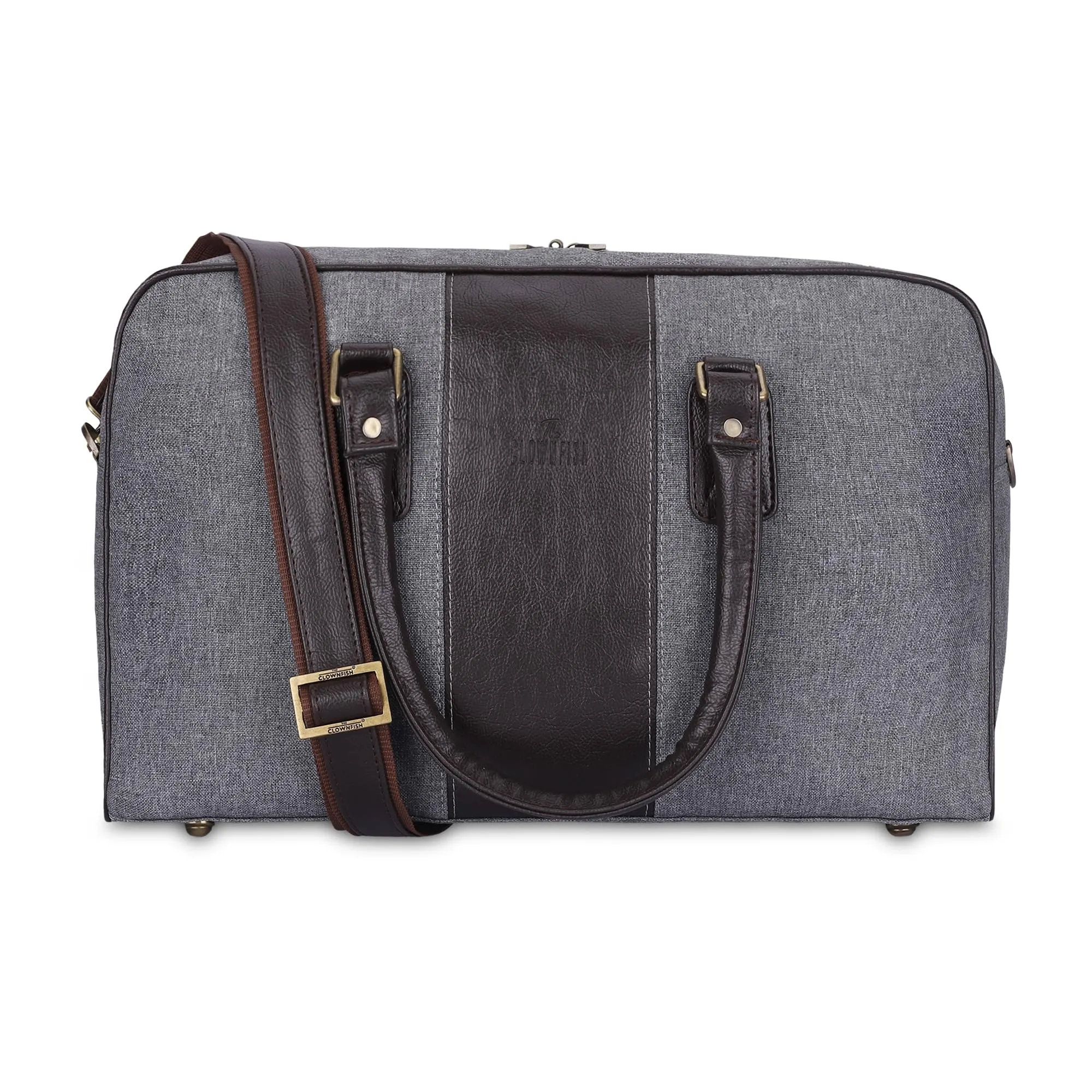 Travel Duffle Bag - Spacious, Lightweight, Organizer Pockets | Detachable Shoulder Strap | 24L | Slate Grey