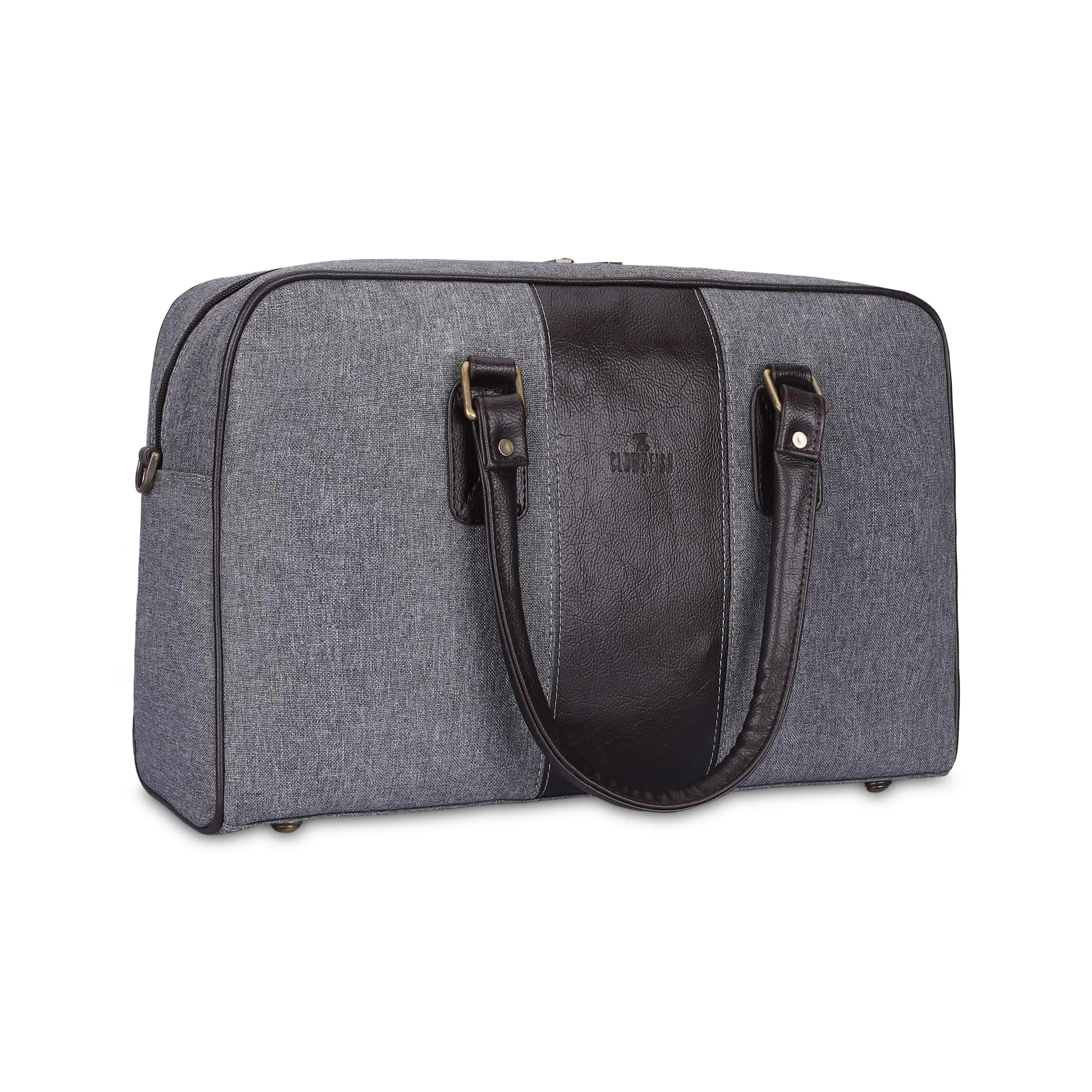 Travel Duffle Bag - Spacious, Lightweight, Organizer Pockets | Detachable Shoulder Strap | 24L | Slate Grey